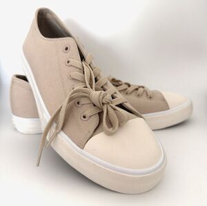 Ben Sherman Hadley Lo Canvas Sneakers Shoes Mens Sz 10.5 Tan Casual Preppy NWOT